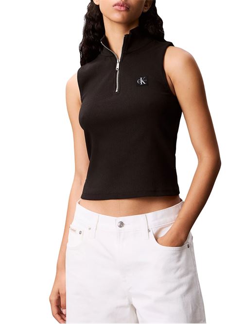 Canotta nera in cotone Calvin Klein Jeans | LV047C909GUB1